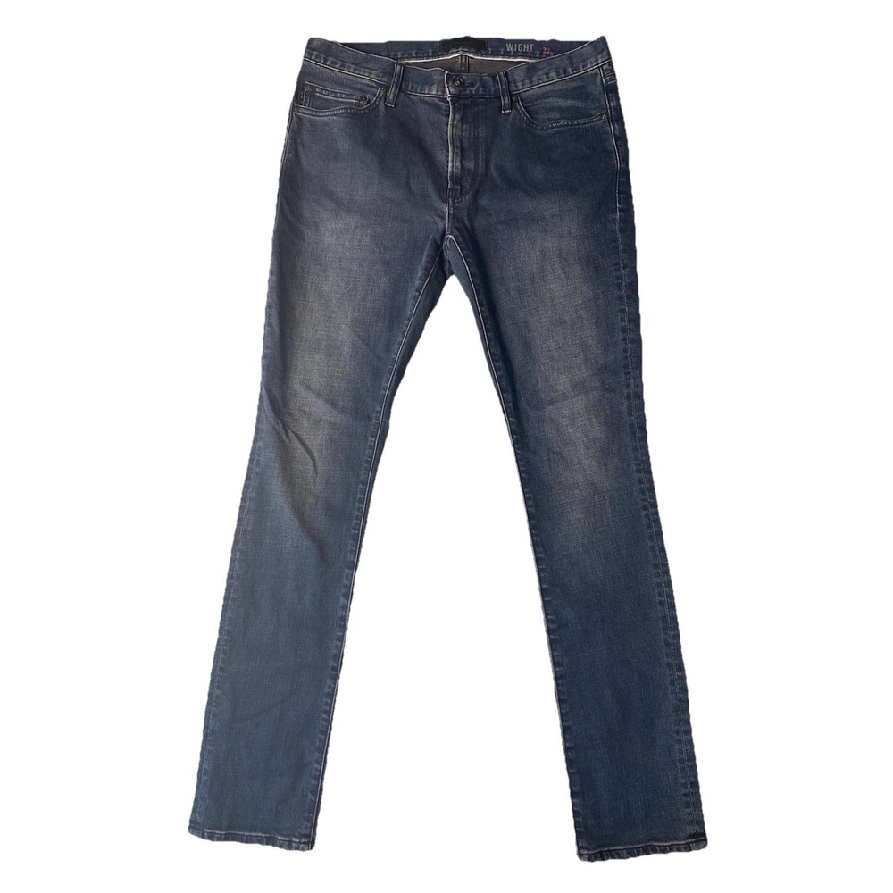 John Varvatos Jeans Mens 32x33 Black Denim Wight Skinny Stretch 5-Pocket